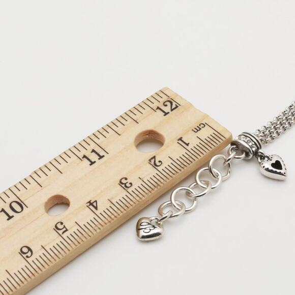 Designer BRIGHTON beaded Cubic Zirconia Heart Charms Bracelet - Picture 8 of 11